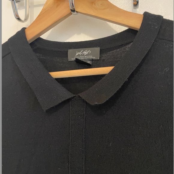 Lord & Taylor Merino Wool Collared Flare Dress - Picture 3 of 7